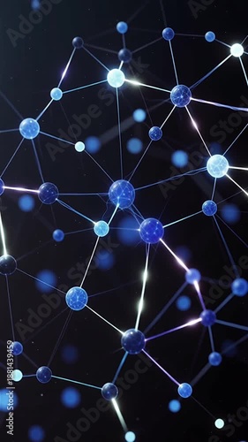 Artificial Intelligence Dark Mode Background with Neural Network Connections