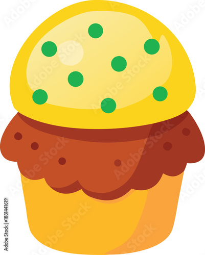 A healthy cheese burger meal illustration with a yellow color palette designed as a cartoon food icon vector on a white background