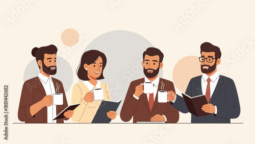 Diverse Business Team Meeting and Coffee Break