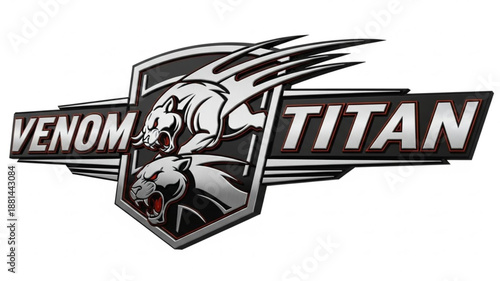 Venom Titan Emblem with Fierce Animal Graphics.
