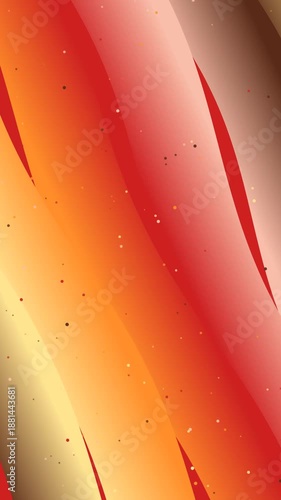 Abstract fiery red and orange flowing lines with dynamic particles creating an energetic modern background