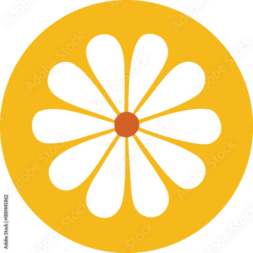 Healthy and fresh citrus fruit illustration featuring a ripe slice of orange and lemon on a plate as a juicy summer food vector design