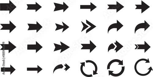Vector Arrow Icons Collection for UI and Web Design,Direction and Navigation Symbols,Arrow Symbols Pack for Interface Design,Left Right Up Down Arrows