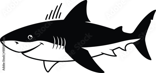 Shark Simple Silhouette Vector