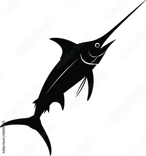 Swordfish Marlin Silhouette Vector