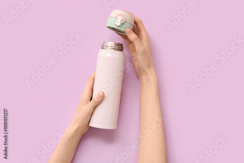 Female hands with modern th...