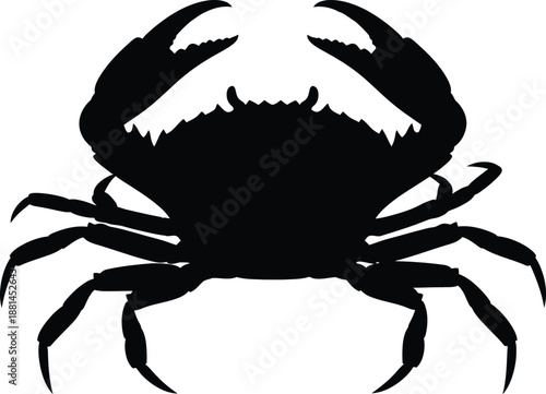 Crab Silhouette Sea Animal Vector