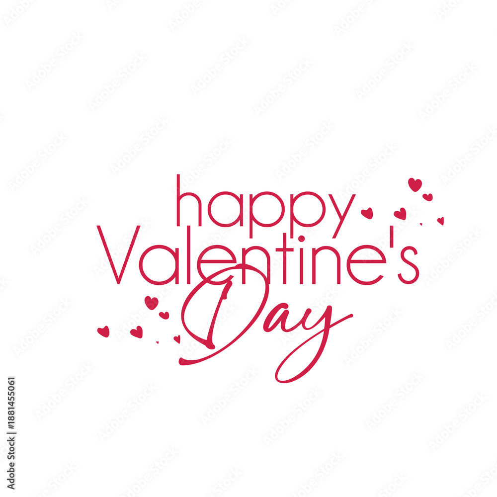 Fototapeta premium Happy Valentine's Day 14 February illustration with With Young Couple Silhouette Romantic happy loving couple. Vector illustration