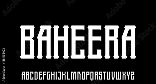 baheera luxury vintage classic font alphabetical vector set	
