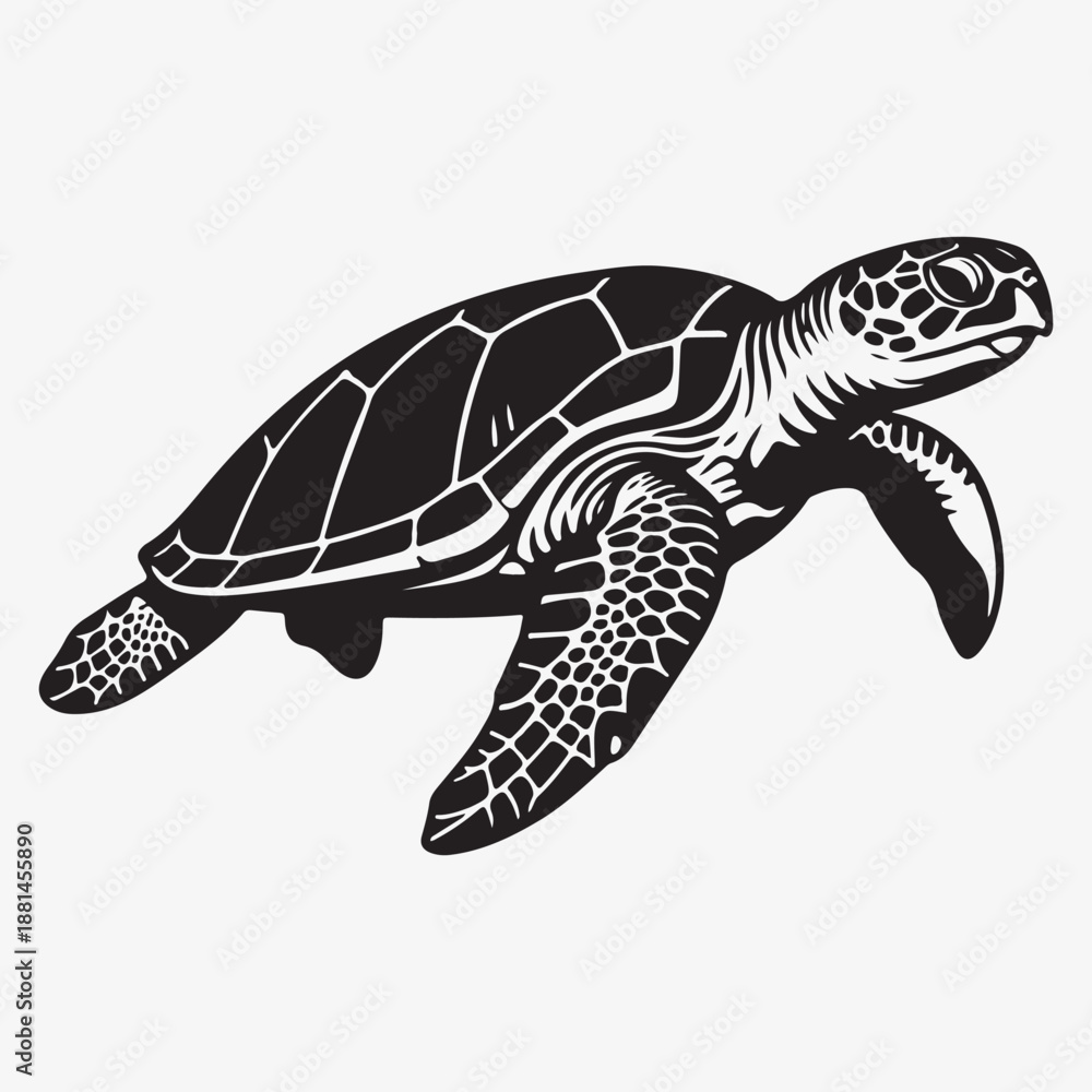 Fototapeta premium Turtle silhouette