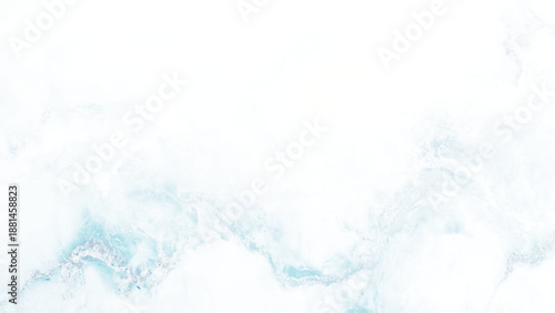 Abstract watercolor or alcohol ink art blue white background with golden crackers. Pastel blue marble drawing effect. llustration design template for wedding invitation,decoration, banner, background.