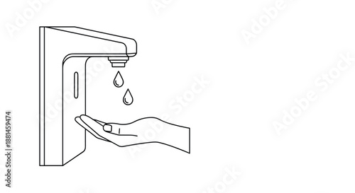Automatic wall mounted hand sanitizer dispenser provides liquid drops for hygiene and protection against germs in public spaces.