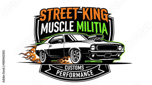 Street King Muscle Militia Custom Performance Car.