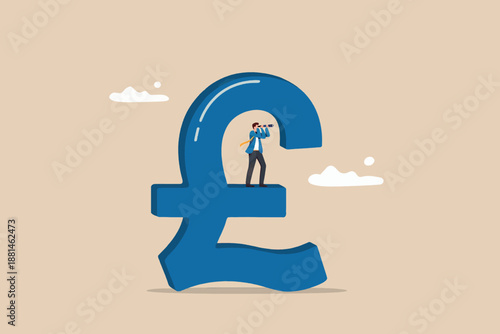 Searching for investment opportunities or financial forecast for pound sterling value