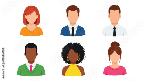 Diverse avatars represent different individuals in a collection.