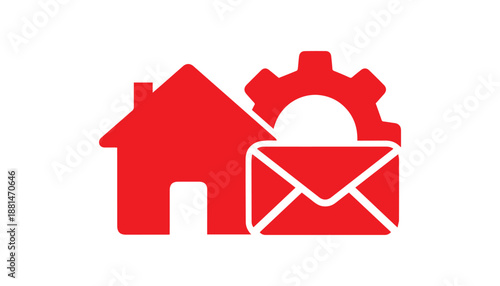 Home, Settings and Mail Icons for Web, App and UI Design