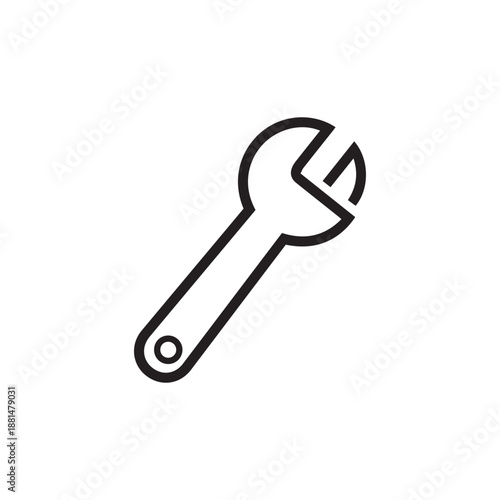 Wrench Spanner Line Icon