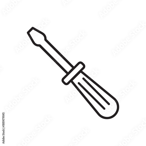 Screwdriver Tool Line Icon
