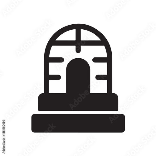 Black Siren Light on White Background