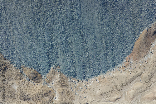 Fotografie View of slope spills in gigantic mine tailings dumps and waste rock fills