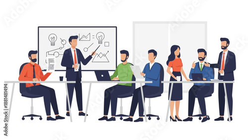 Business People in Meeting with Presentation.