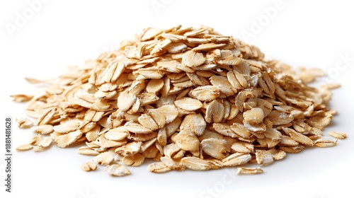 Wallpaper Mural Small heap of organic rolled oats with natural flake variation and matte texture Torontodigital.ca