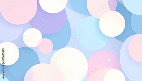 Dreamy pastel spheres in a soft, overlapping pattern create a calming and ethereal abstract background, perfect for a gentle and whimsical design for various creative projects