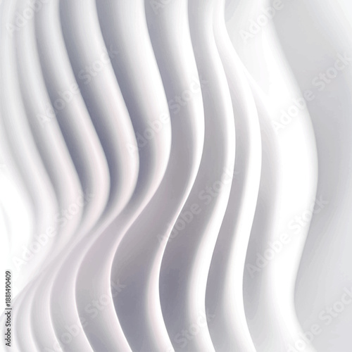 Wavy matte white abstract pattern. Decorative stucco texture. Vector illustration	