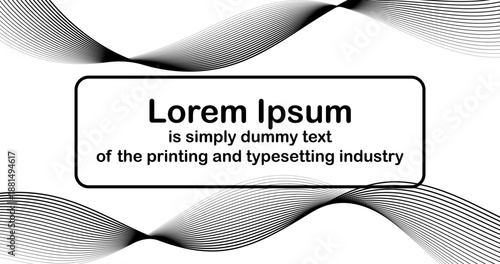 Abstract background with wavy lines and place for text Banner Template Design