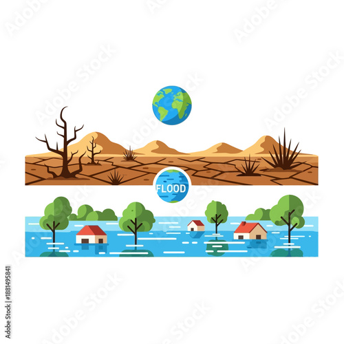 Drought and Flood: Earth's Climate Change Contrasts