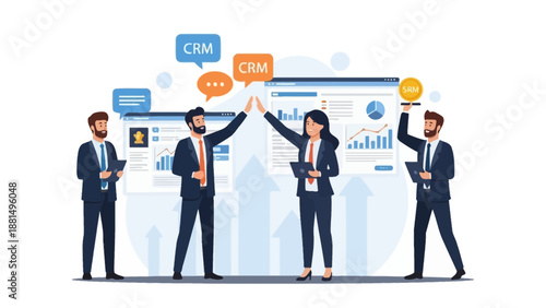 Business Team Collaboration CRM Success Strategy Growth