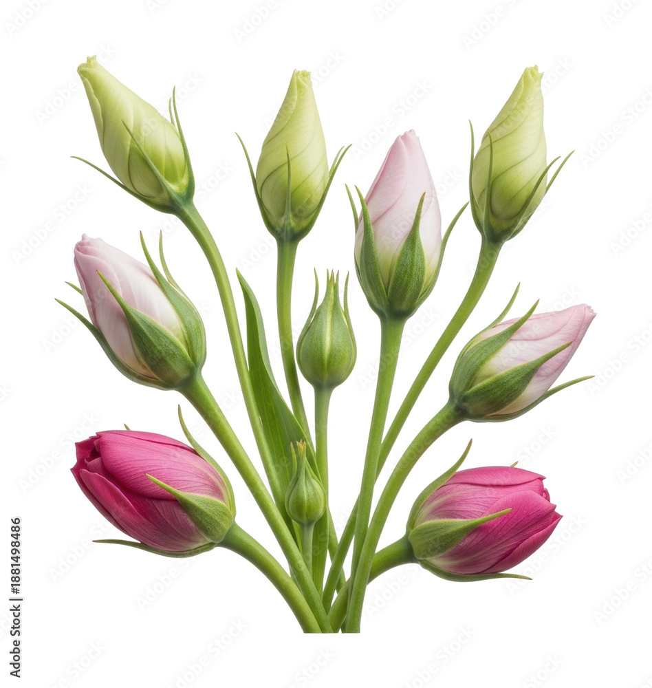Fototapeta premium Blooming flower buds nature beauty isolated on transparent background