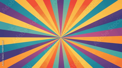 Classic vintage rays sunburst retro background retro vintage 70s, 80's, 90's style sunburst background for poster, banner vector design graphic retro background