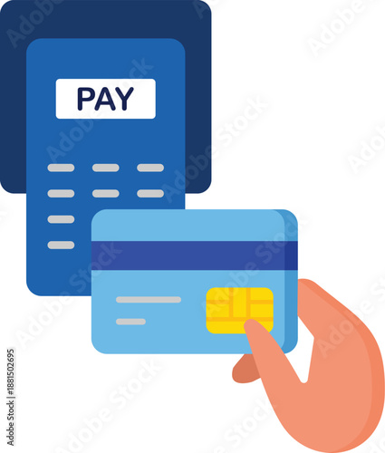 Cashless Payment flat icon