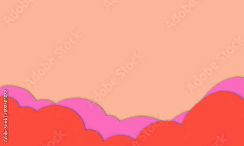 Soft layered cloud background with paper cut style design, ideal for banners, posters, invitations, and modern graphic layouts.