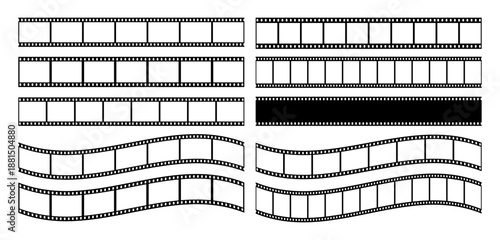フィルム風シームレスベクターセット｜Movie Film Frame Vector Illustration Collection