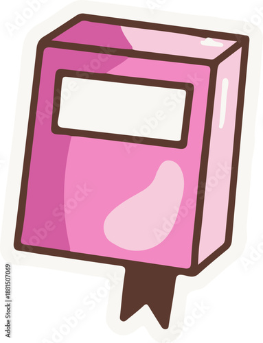 Pink Hardcover Book with Bookmark for Literature and Reading Education