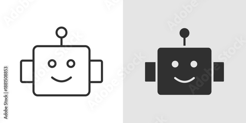 Robot Icon representing artificial intelligence, automation, and intelligent machinery across industries.