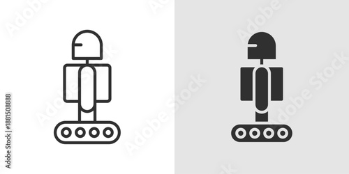 Robot Mechanic Icon representing automated repair, industrial robotics, and AI-powered maintenance systems.