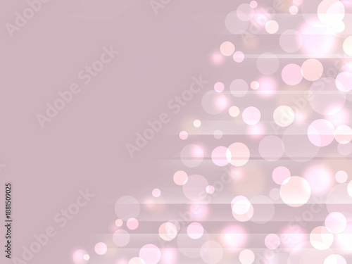 ピンクの丸い玉ボケの背景イラスト