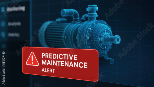 Next gen engineering solution simulation digital twin predictive maintenance alert system warns of impending equipment failure to prevent downtime