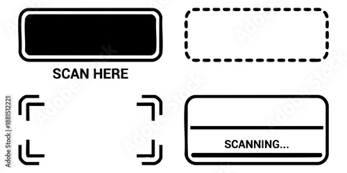 Credit card scanning process illustrated with step-by-step instructions and progress indicator