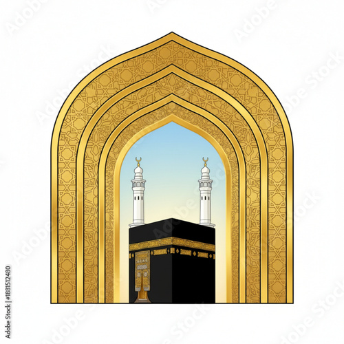 Holy Kaaba Golden Arch