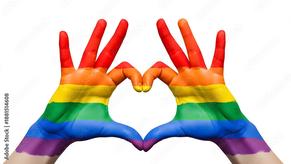 custom made wallpaper toronto digitalRainbow painted hands forming heart shape