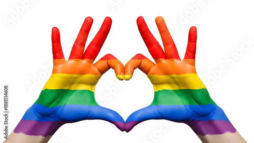 Wallpaper Mural Rainbow painted hands forming heart shape Torontodigital.ca