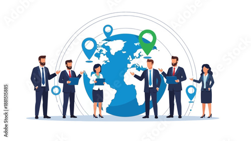 Global Business Team Meeting: International Collaboration and Connection