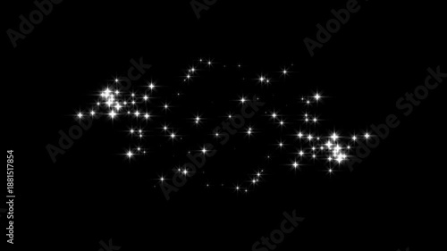 Wallpaper Mural Magic light effect curve trail animation, glowing doodle particles, twinkling magic dust, glowing doodle stars and magic sparkles,  sparkling starry line effects on black screen loop. 4k video Torontodigital.ca