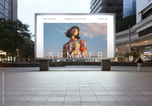 Fashion Billboard Mockup n Urban Setting PSD