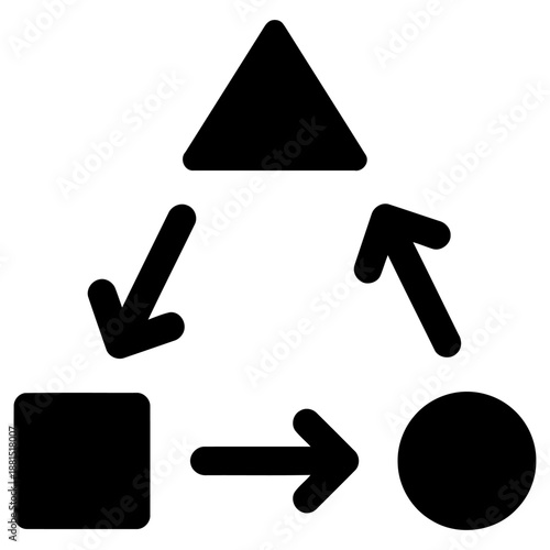 Cycle chart infographic arrow process diagram business concept