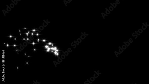 Wallpaper Mural Magic light effect curve trail animation, glowing doodle particles, twinkling magic dust, glowing doodle stars and magic sparkles,  sparkling starry line effects on black screen loop. 4k video Torontodigital.ca